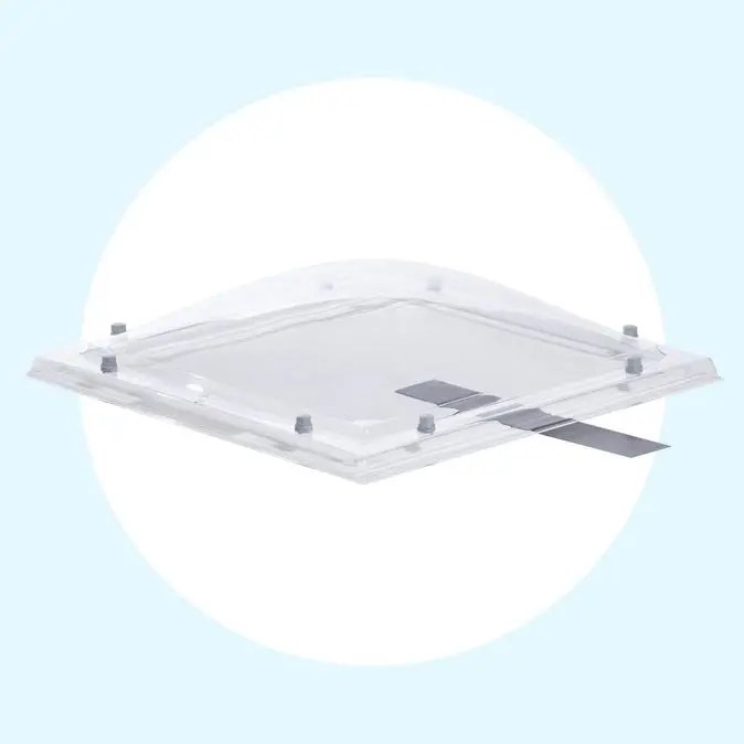 Lichtkoepel enkelwandig acrylaat (PMMA) 30X30 bolvormig helder