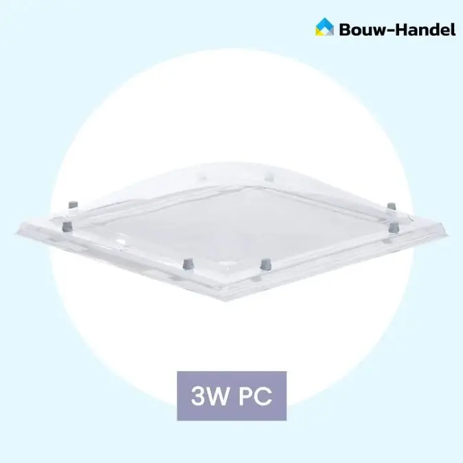 Losse lichtkoepel driewandig polycarbonaat (PC/PMMA/PC)